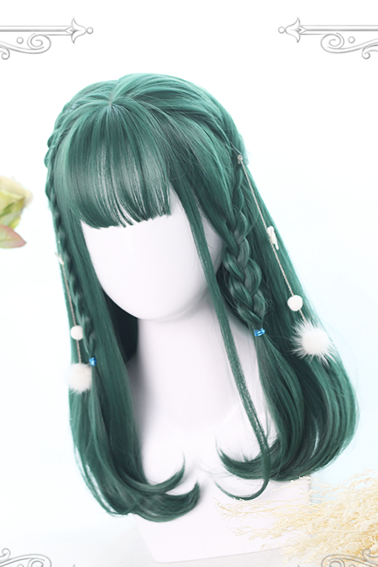 Emerald Long Curly Retro Lolita Hairpiece