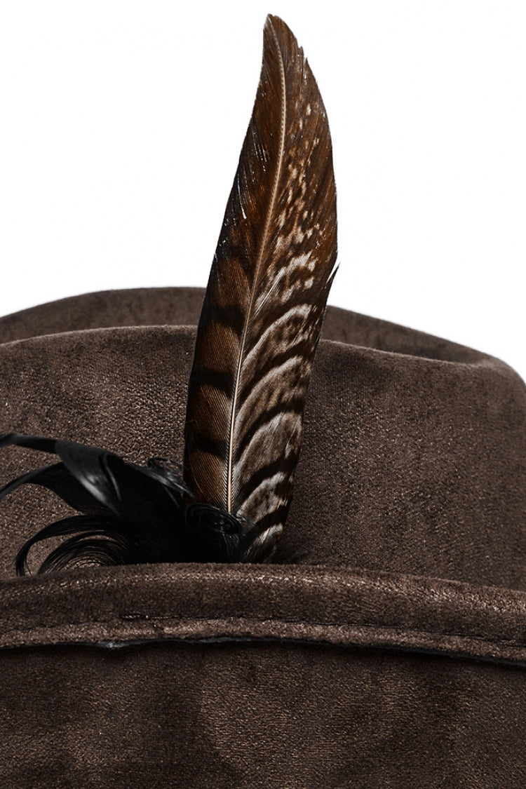 Tassels Feather Skull Men's Punk Hat