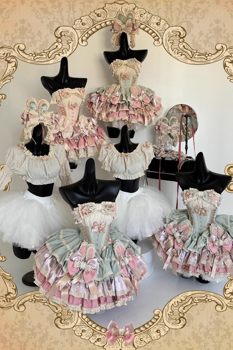 Ribbon Dance Sweet Princess Lolita Dress with Multi-Layered Ruffles