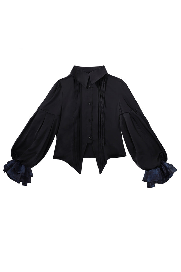 Ebony Long-Sleeve Gothic Ouji 4-Piece Ensemble - Deep Music