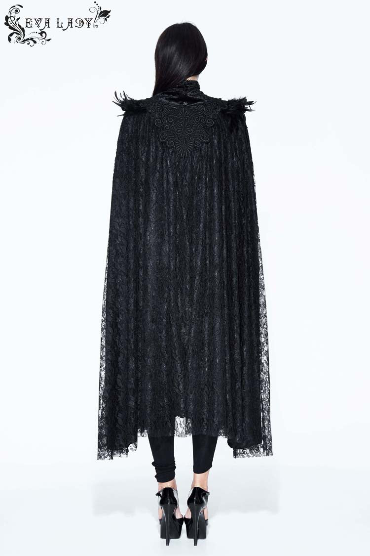 Palace Style Lace Long Gothic Cloak for Women
