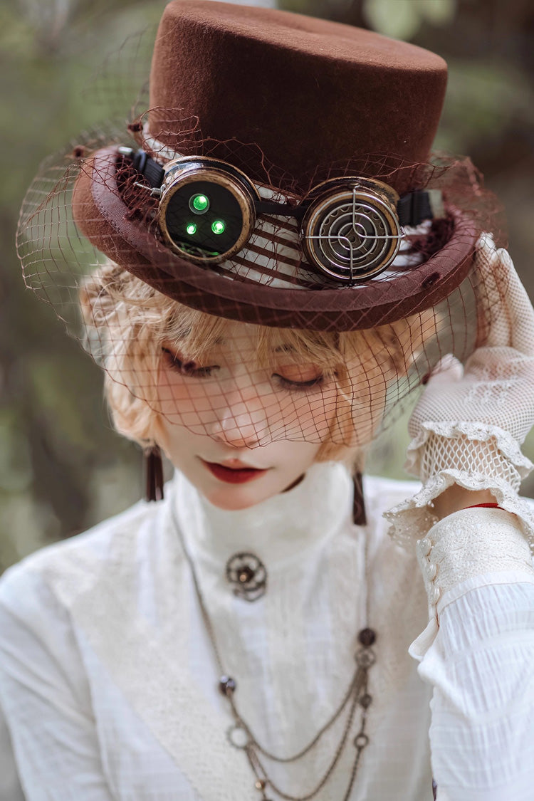 Victorian Style Bowknot Mesh Classic Vintage Ouji Hat