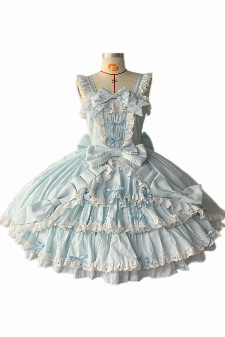 Triple-Layered Ruffle Cardigan Bowknot Lace Sweet Plus Size Jsk Dress - Grisha
