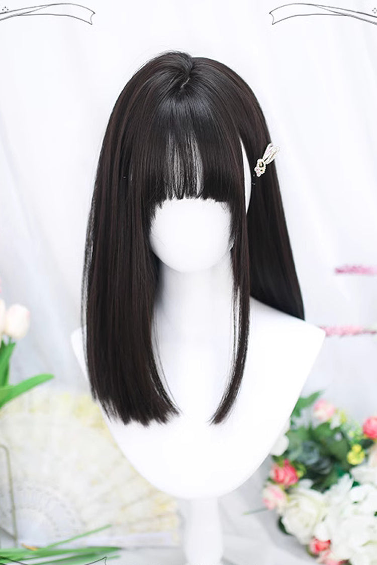 Secondary Straight Sweet Lolita Wig in Natural Black