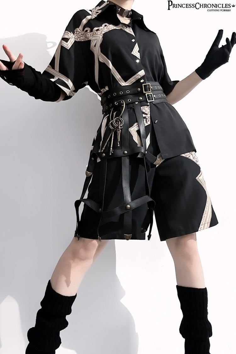 Ebony Ouji Prince Blouse with Print - Dream Void Mirror