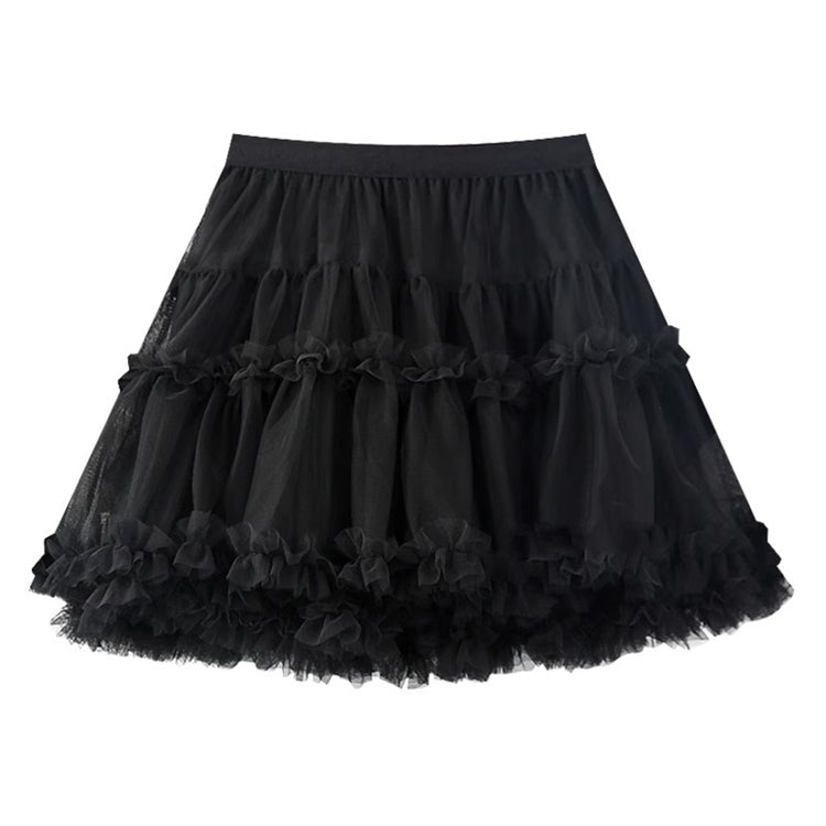 Sweet High-Waist Ruffled Princess Petticoat Available in Seven Colors