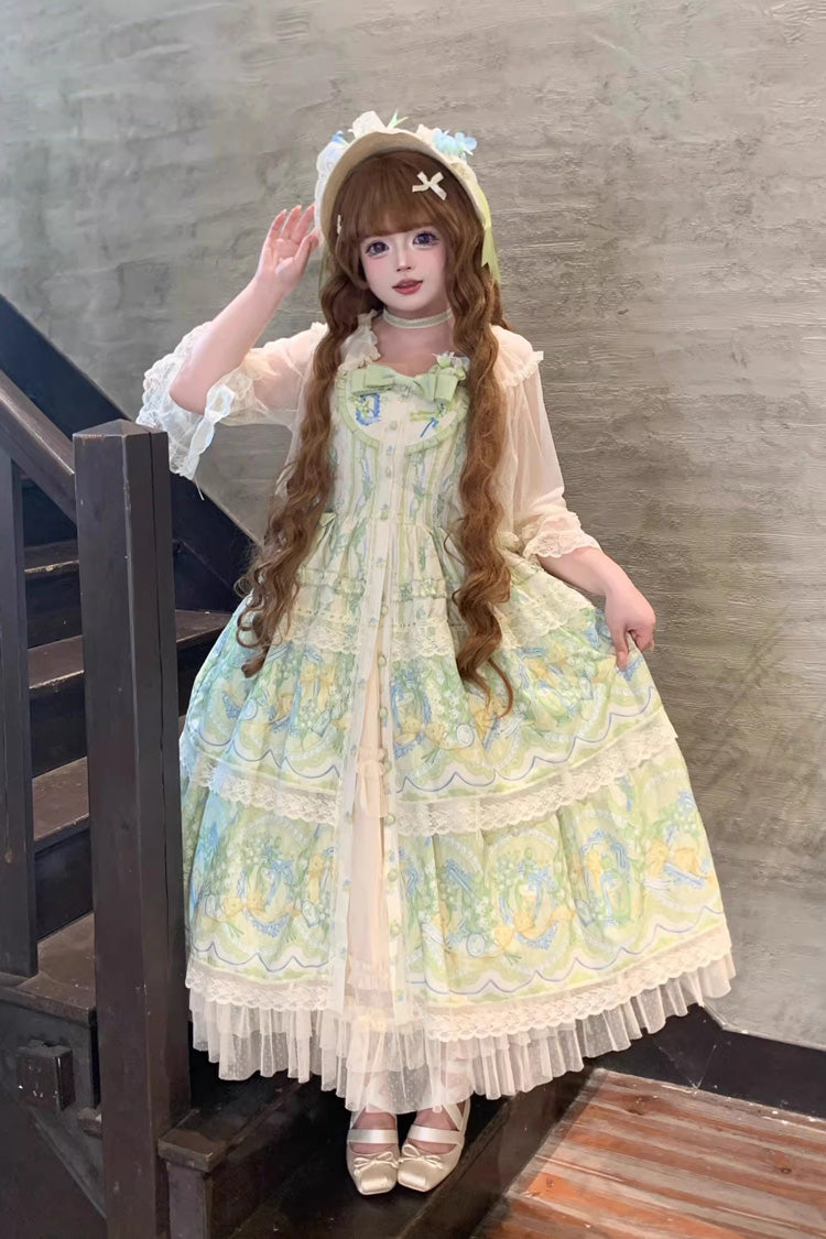 Sleeveless Lace JSK with Tea Collar - Plus Size Lolita