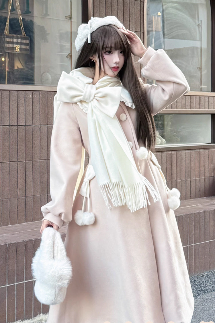 Sophisticated Long Sleeve Bow Lolita Overcoat