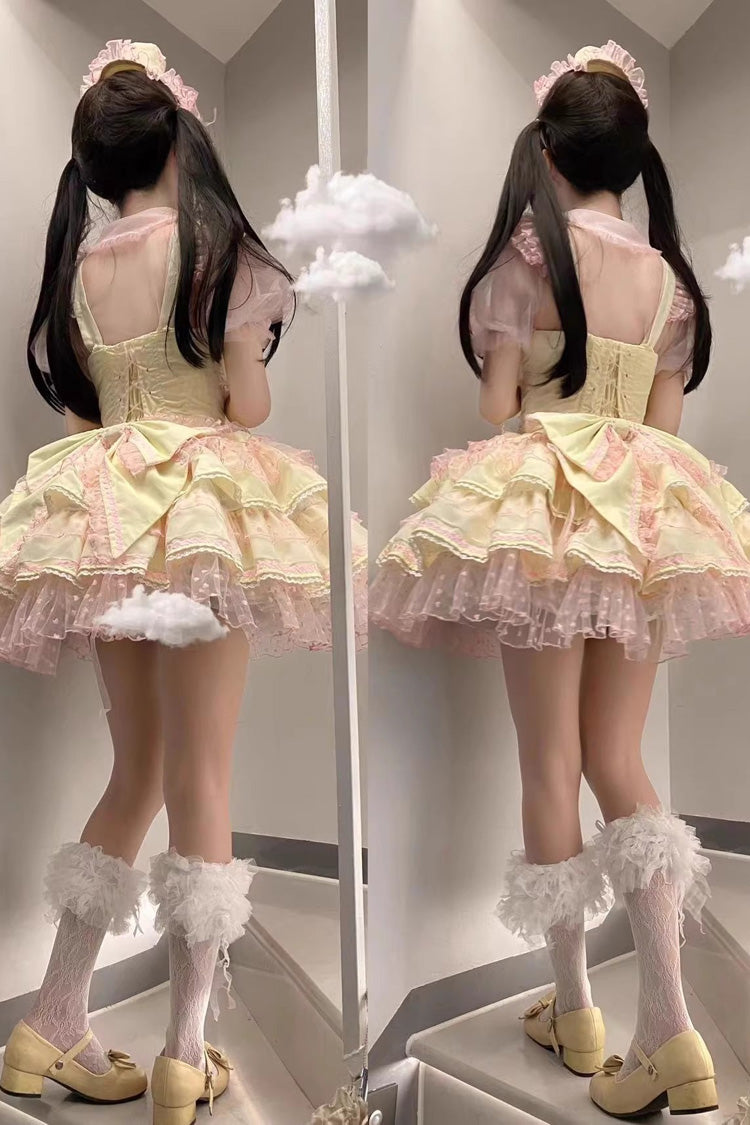 Dopamine Multilayer Lace Sweet Lolita Jumper Dress in 5 Hues