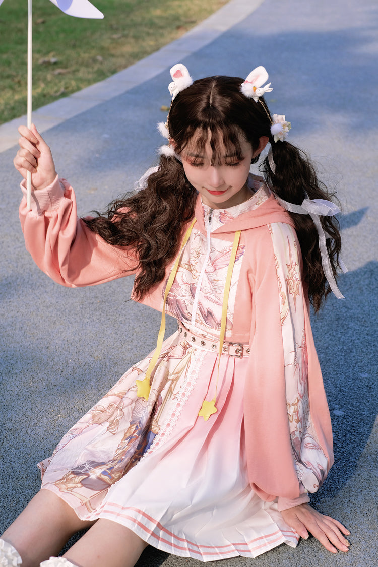 Sun Moon Print JSK with Hoodie Set