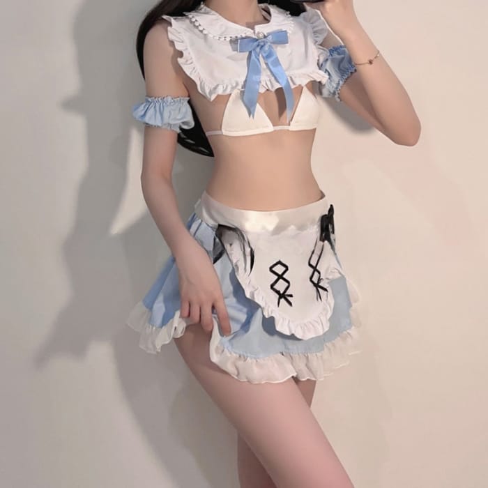 Alice in Wonderland Inspired Sexy Maid Blue Dress ON837 - F