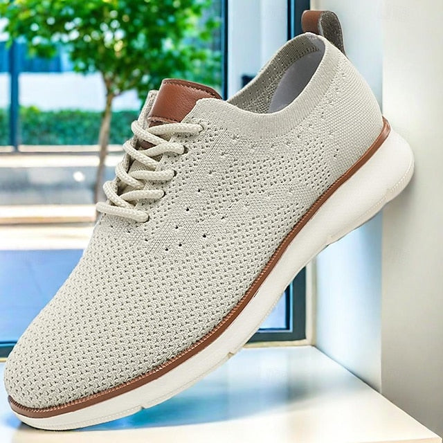 Lightweight Casual Breathable Men's Knit Sneakers -