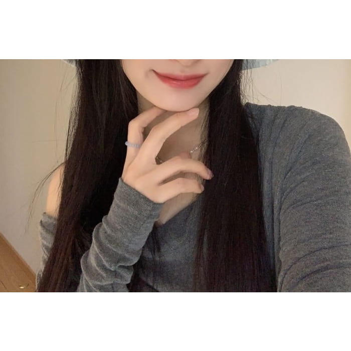 Applique Textured Bucket Hat