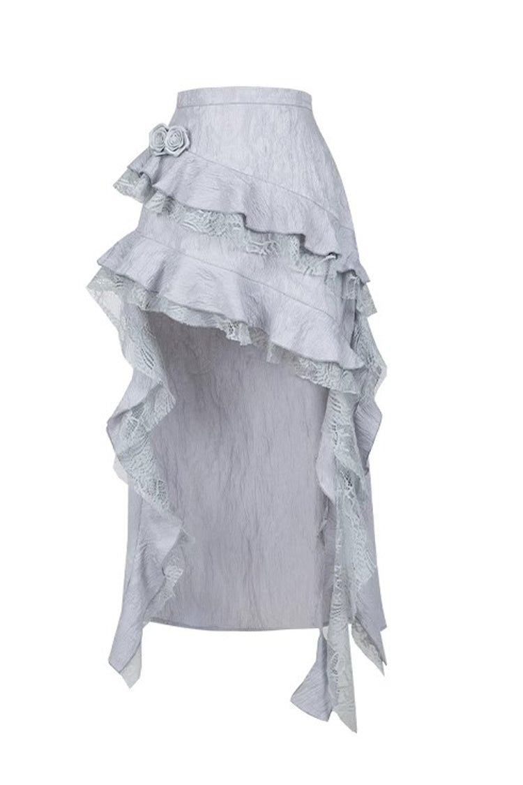 Witch Lolita Fishtail Skirt Set with Ruffle Lace