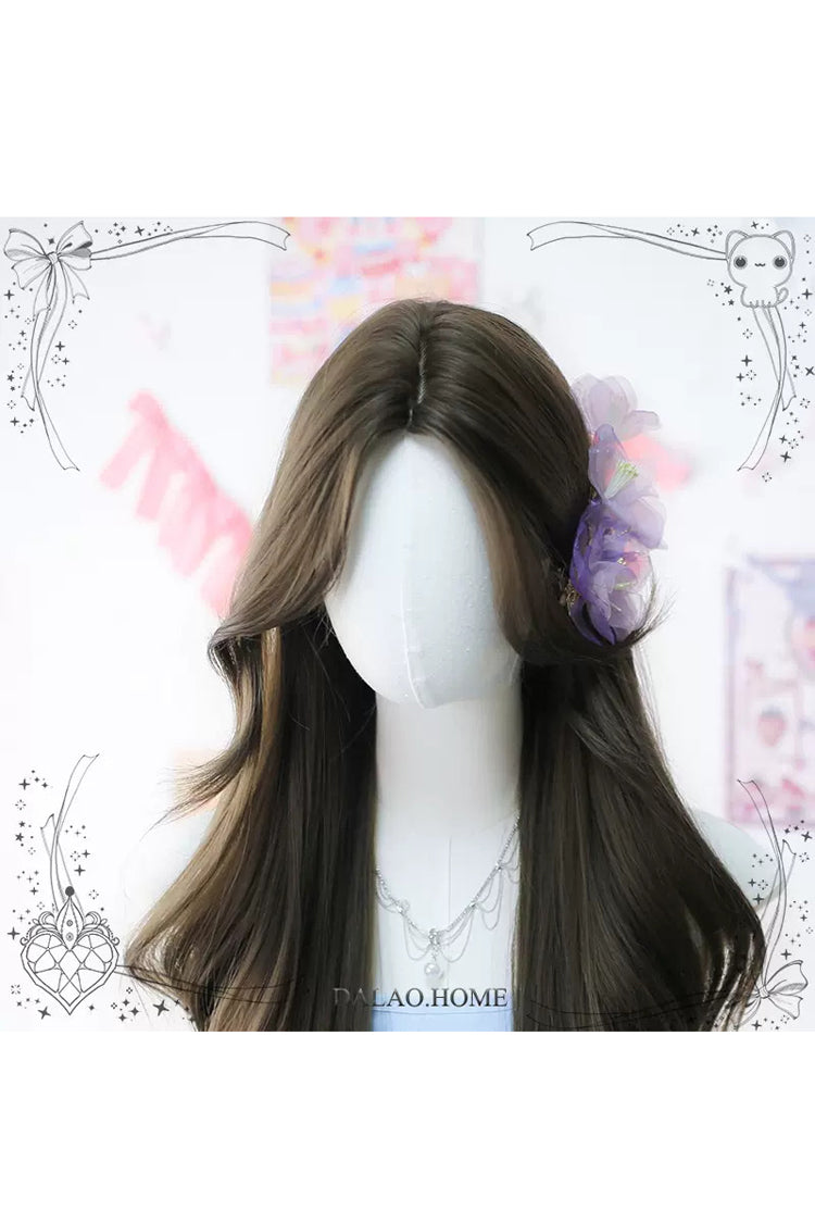 Wavy Curly Sweet Lolita Long Wig in Brown