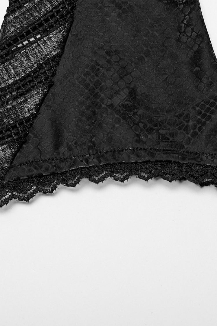 Shadow Steampunk Arm Covers with Serpent Mesh and Lace