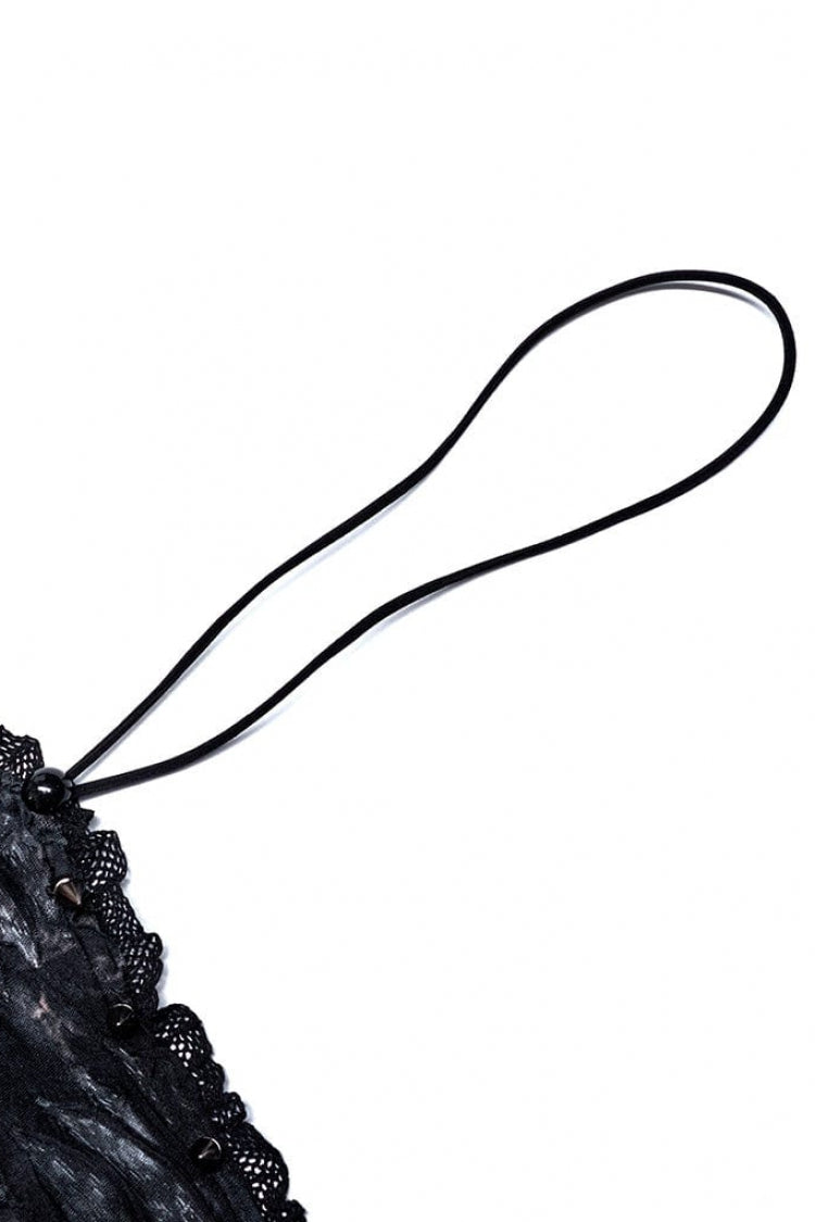 Sleeveless Halterneck Ripped Gothic Corset