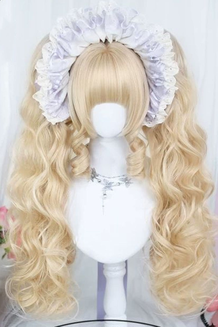 Bleached Walnut Brown Soft Curls Sweet Lolita Wig Set