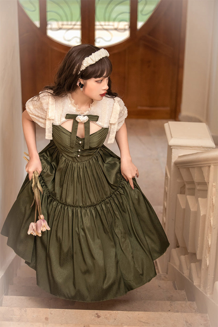 Emerald Noble Retro Country Poetry Classic Lolita Gown