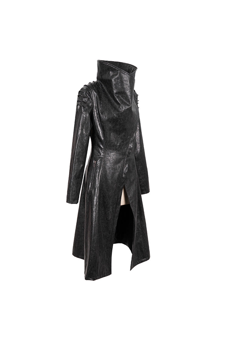 Punk Jacket with Large Neckline and Straps