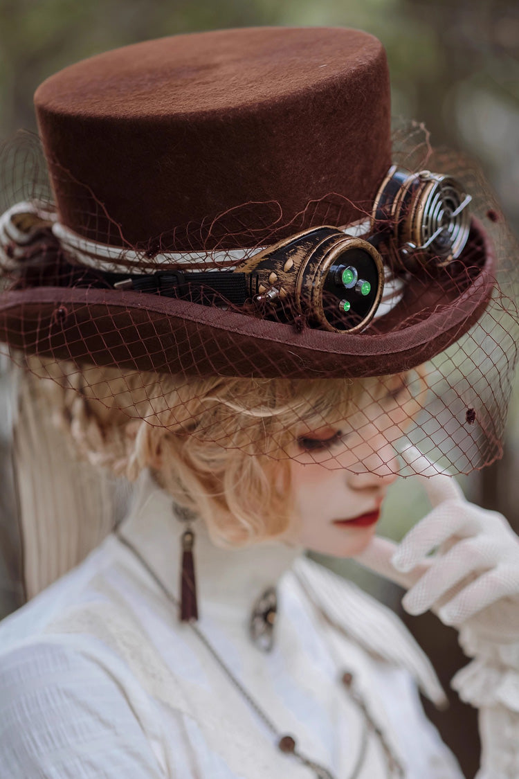 Victorian Style Bowknot Mesh Classic Vintage Ouji Hat
