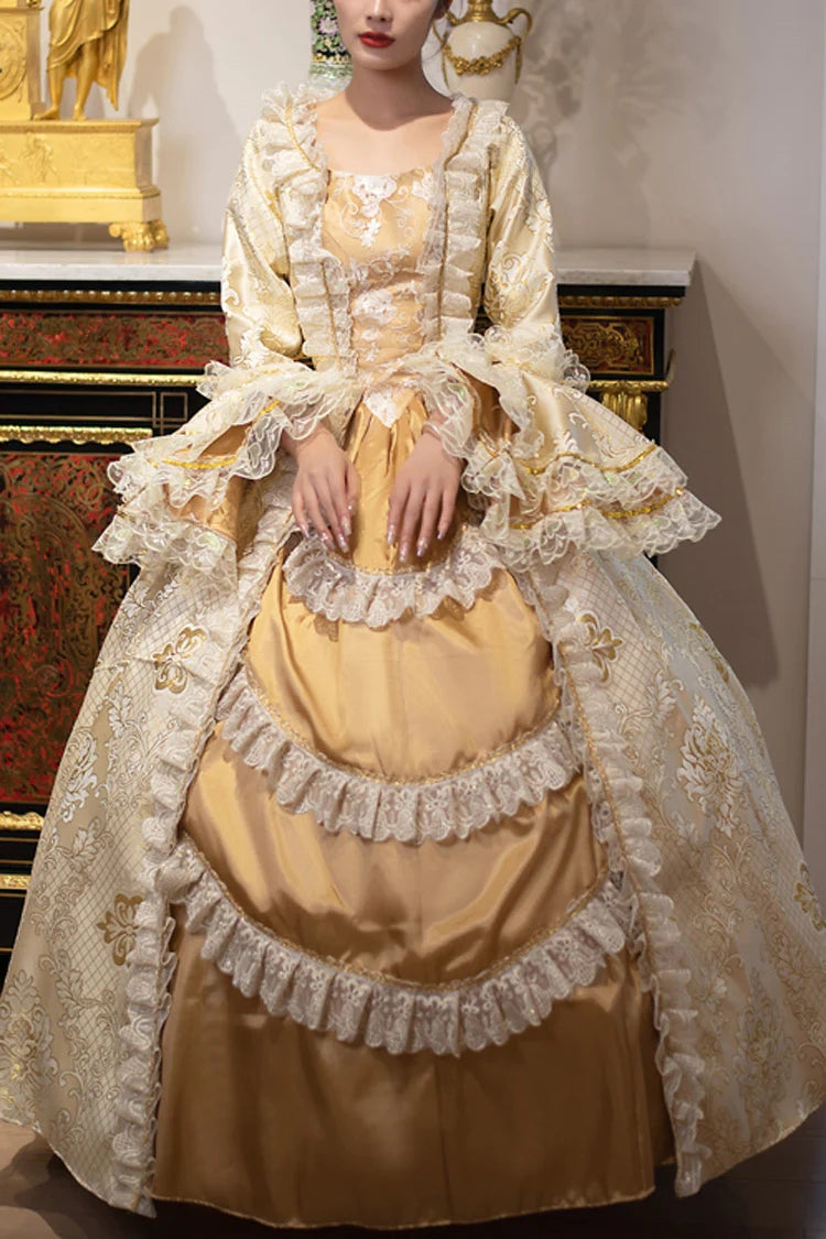 Golden Embroidered Victorian Cardigan - Medieval Princess