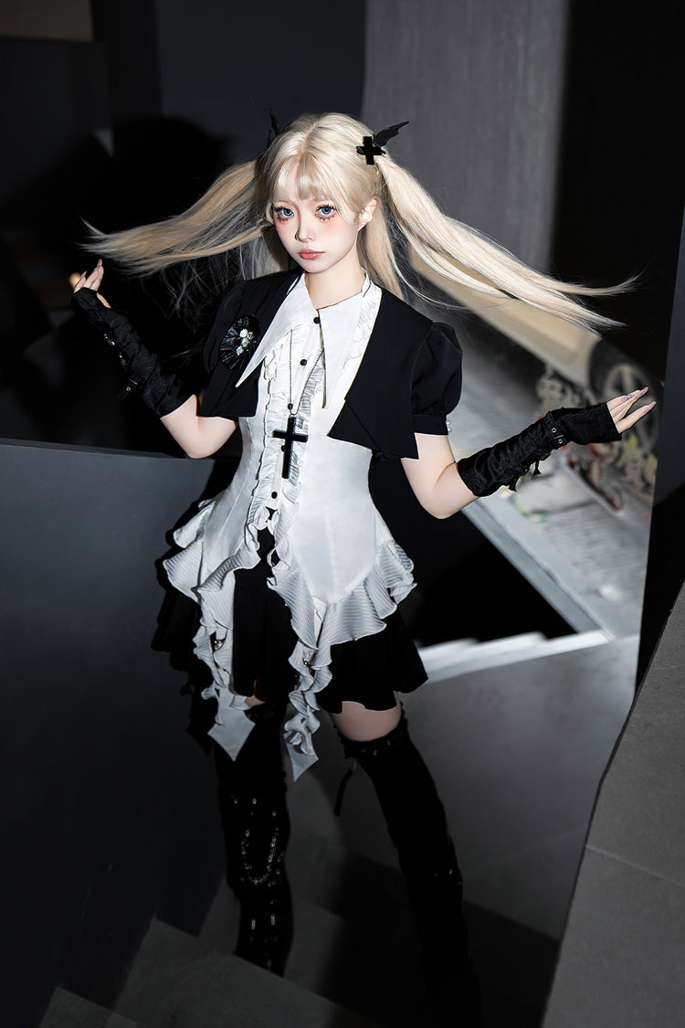 Ruffled Gothic Lolita Skirt in Black