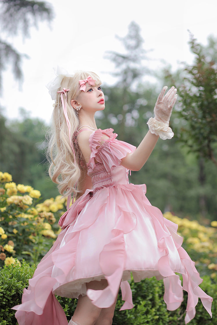 Rose Galaxy Corset Ribbon Lolita Jumper Dress