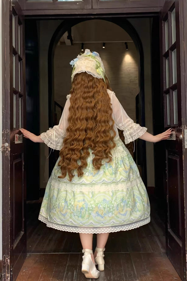 Sleeveless Lace JSK with Tea Collar - Plus Size Lolita