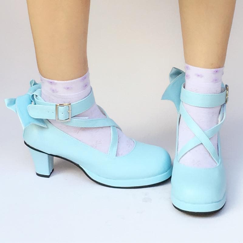 Bow Baby Blue Custom Made SP168138 Shoes Lolita