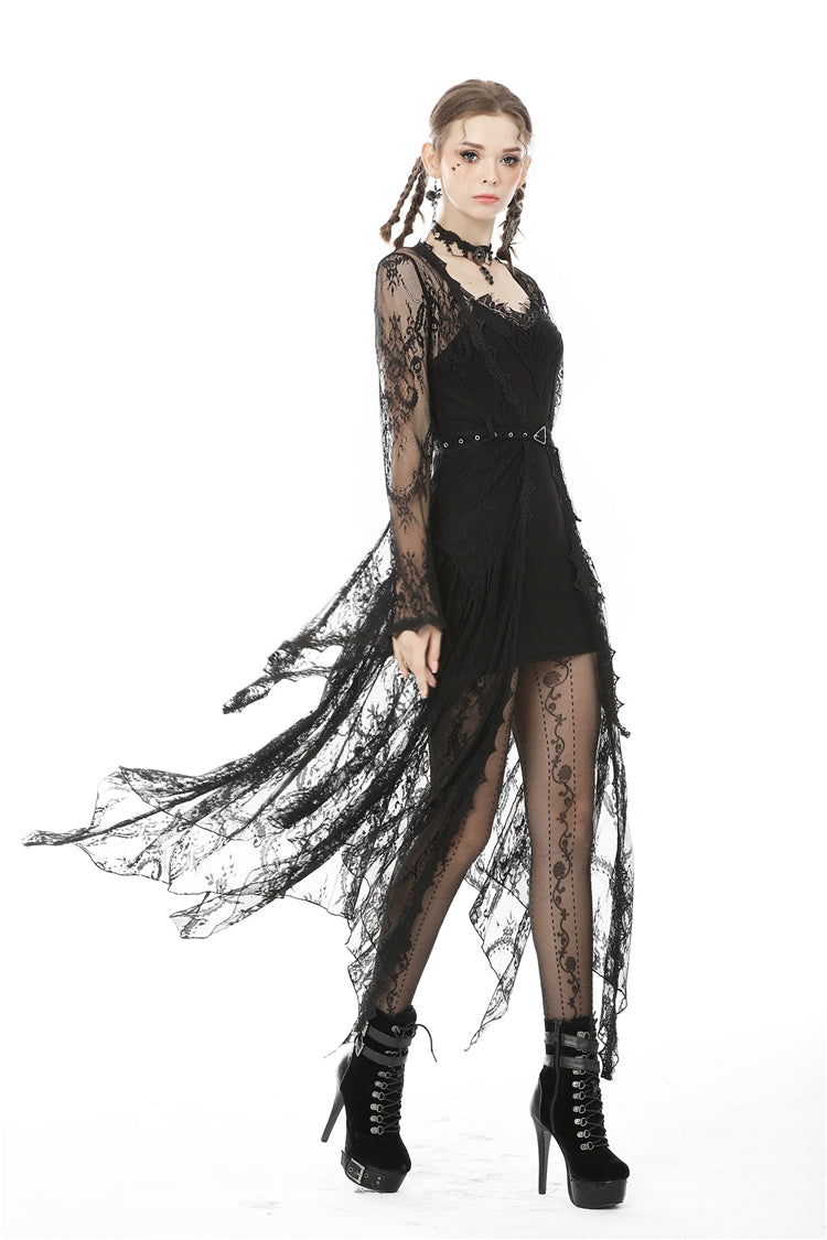 Black Lace Slim-Fit Daily Bodycon Dress