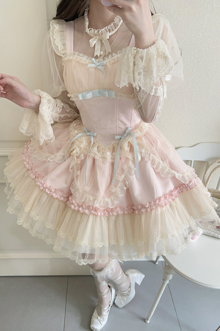 Ballet Lace JSK Dress with Bowknot in 4 Colors