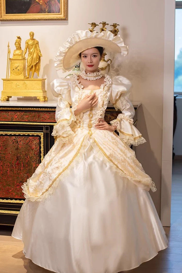 Champagne Medieval Court Cardigan Vintage Lolita Victorian Dress