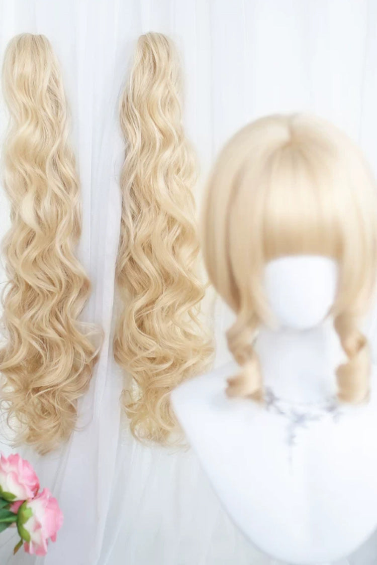 Bleached Walnut Brown Soft Curls Sweet Lolita Wig Set
