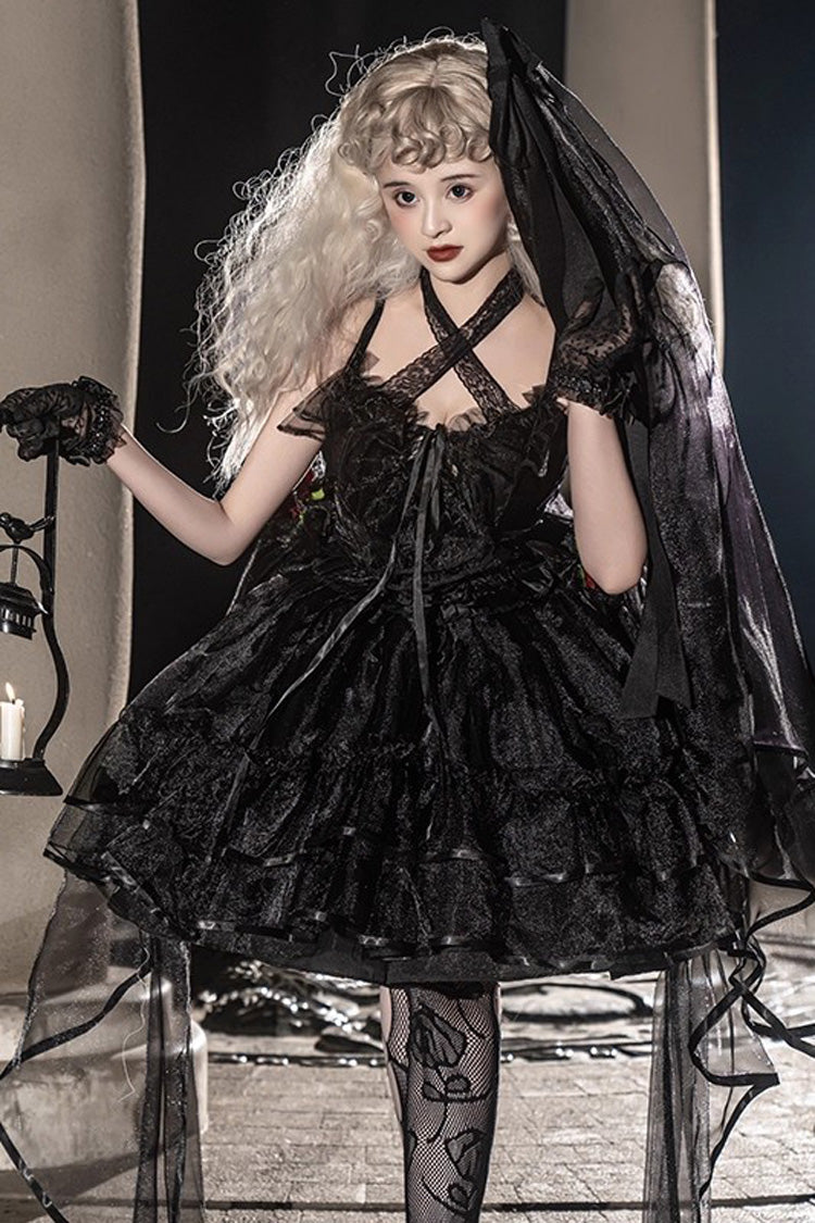 Seven Deadly Sins Gothic Plus Size Lolita JSK with Double Ruffles
