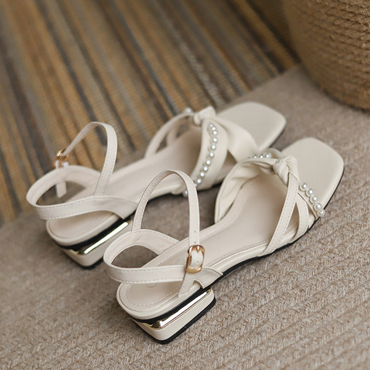 Pearl Chain Elegant Sandals