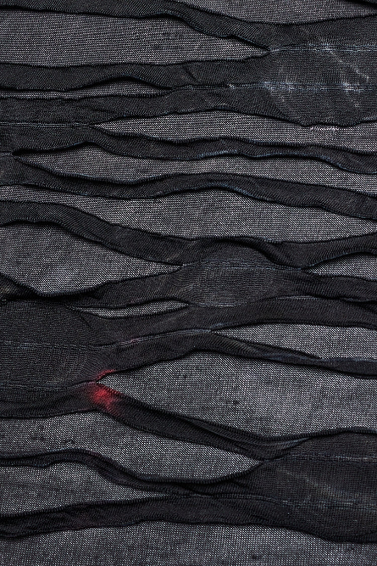 Scarlet & Black Contrast Print Ripped Gothic Dress