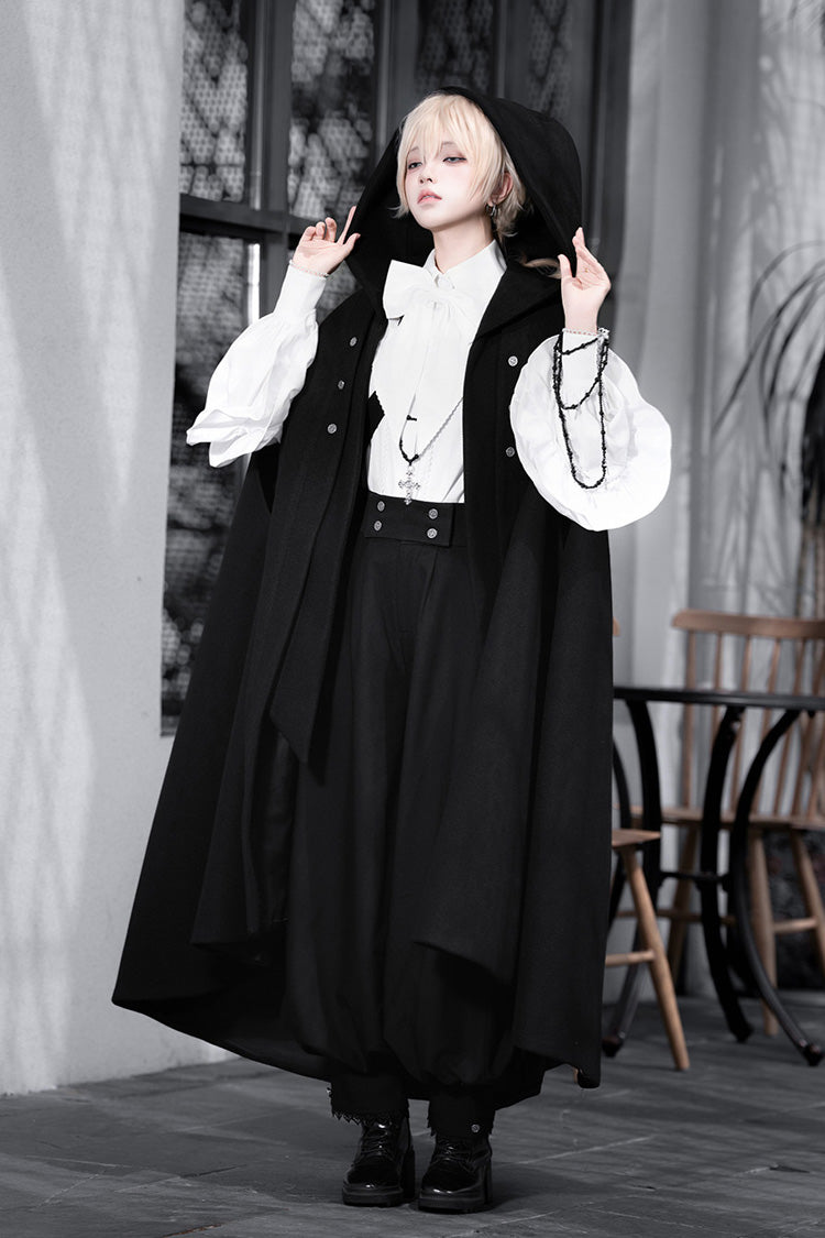 Midnight Bow Vintage Prince Blouse Pants Cloak Set - Code 003