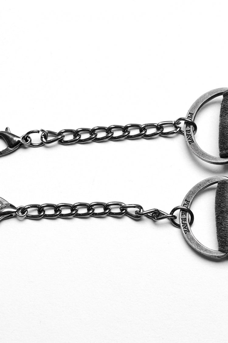 Skull Print Riveted Military Steampunk Choker