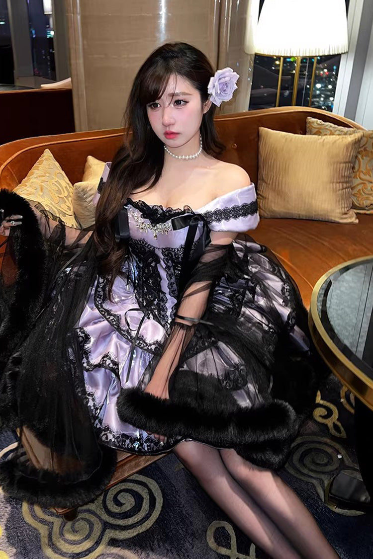 Violet Heart Love Poems Sleeveless Triple Ruffled Lace-Up JSK