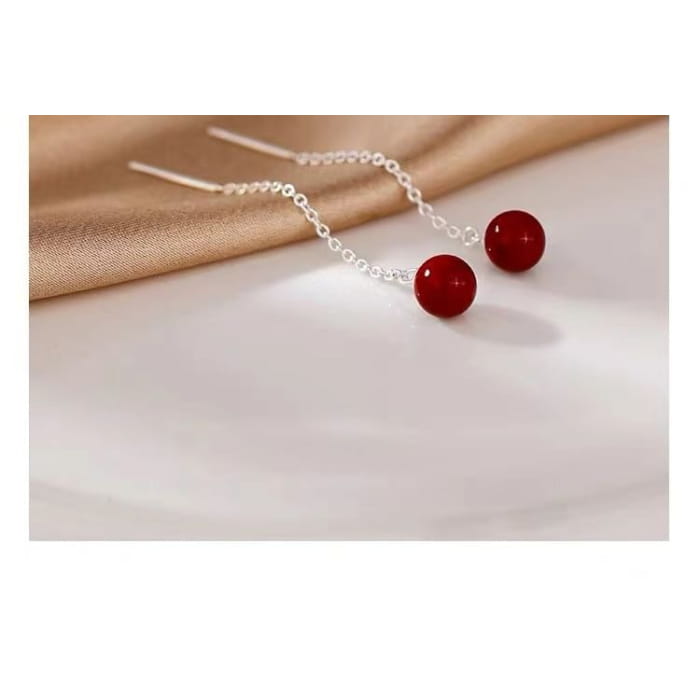 Bead S925 Sterling Silver Threader Earring