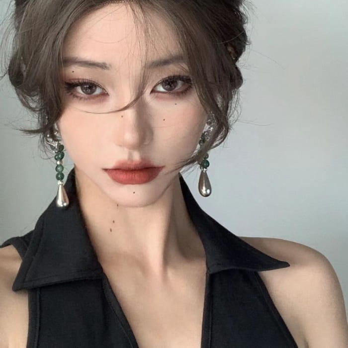 Beaded Chain Drop Earrings