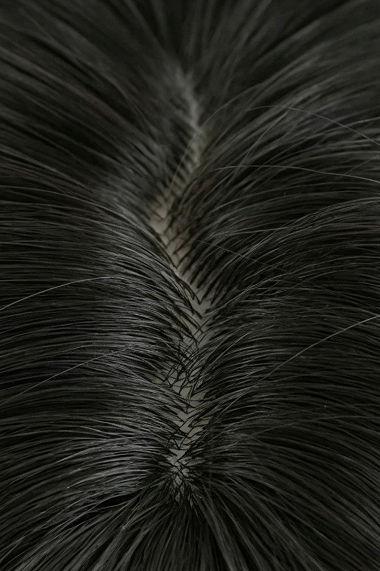 Sky Blue Black Highlight Natural Clavicle Bob Sweet Lolita Wig