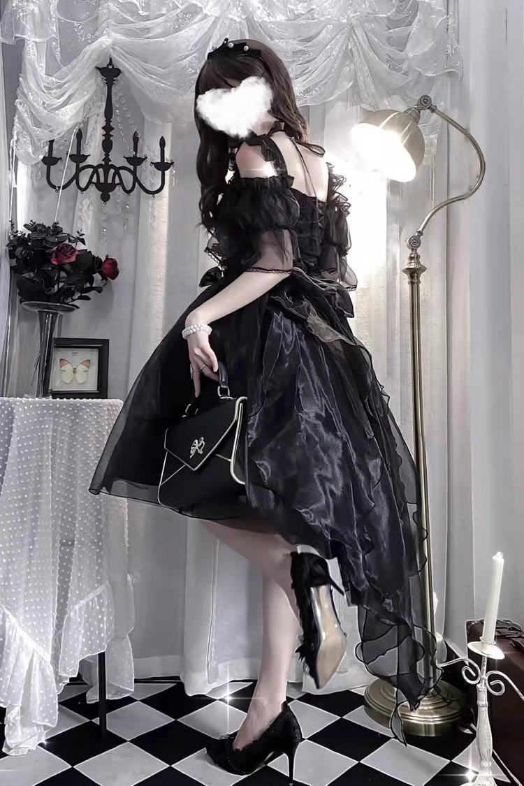 Spring Confession Ruffle Bow Mesh Sweet Lolita Jumper Dress 2 Colors