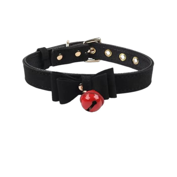 Bell Choker / Chain - Red - Black / One Size
