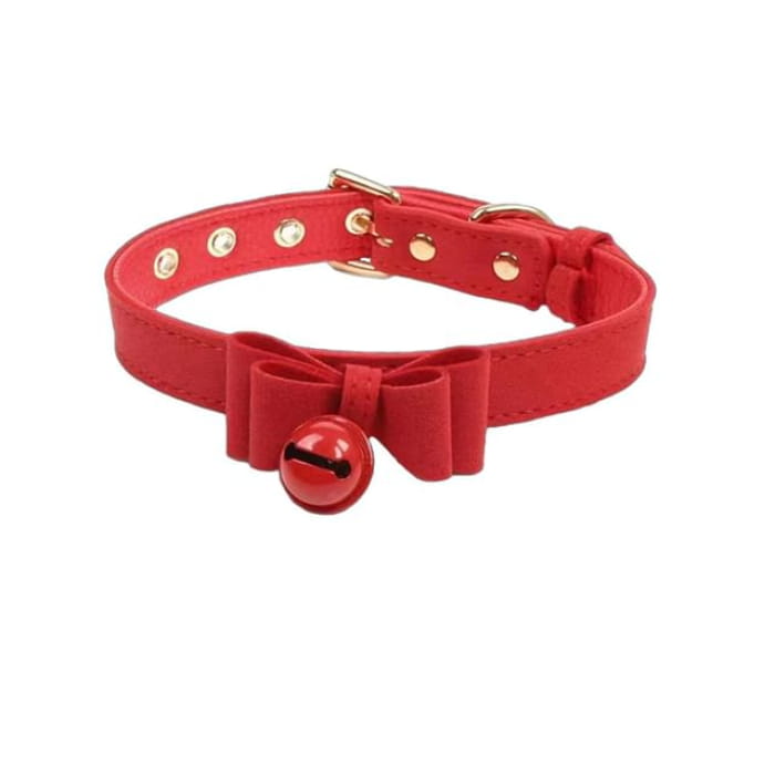 Bell Choker / Chain - Red - One Size
