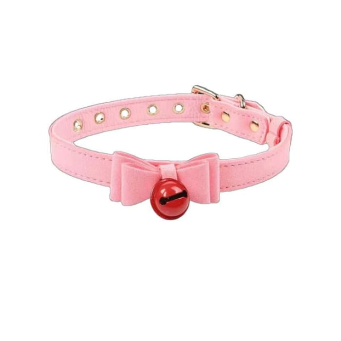 Bell Choker / Chain - Red - Pink / One Size