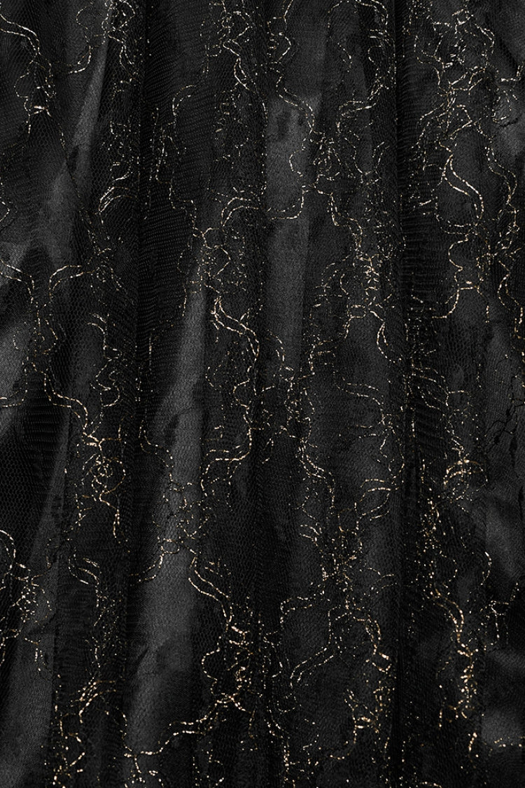 Gothic Dress with Mesh and Stitching