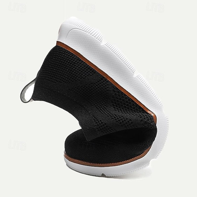 Walking Breathable Lightweight Casual - Knit Sneakers Men's