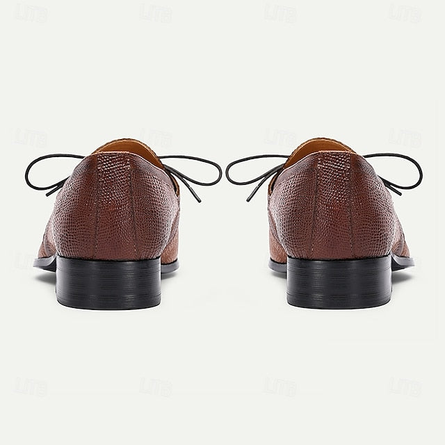 Tan Men's Vintage Leather – Shoes Genuine Oxford